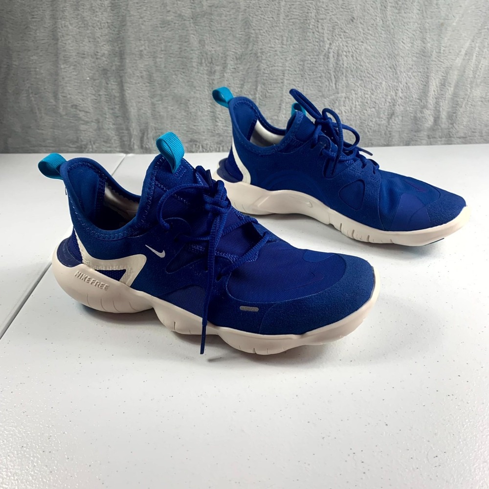 Nike Free RN 5.0 AR4143-401 Sneakers Youth 5 Blue Indigo Force Running Shoes‎